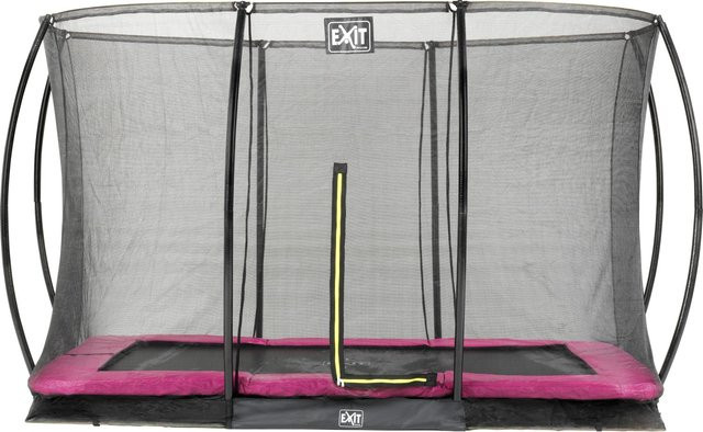 EXIT Silhouette Bodentrampolin mit Sicherheitsnetz in Rosa, B/T: 366 x 244 cm - Bild 1