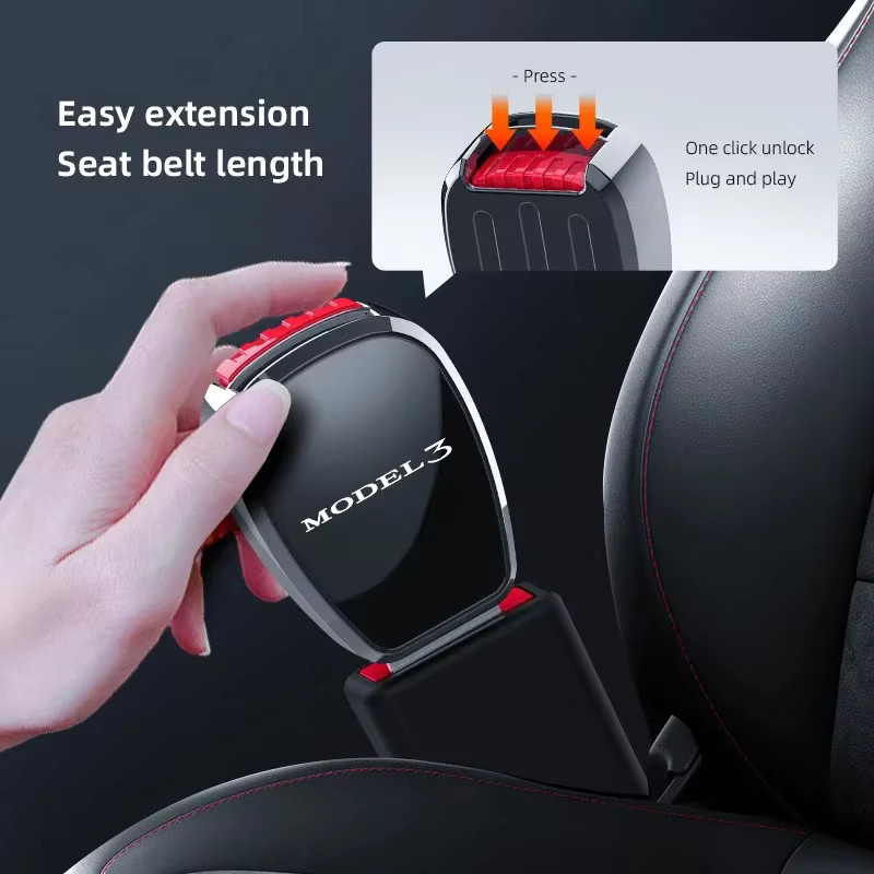 Sicherheitsgurt-Stecker Verlängerung für Tesla Modell Y, 3, S und X als Zubehör für den Innenraum - Bild 2