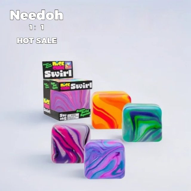 Needoh Stress-Würfel Schneeflocken-Eisblock, Stressball, Fidget-Spielzeug - Bild 1