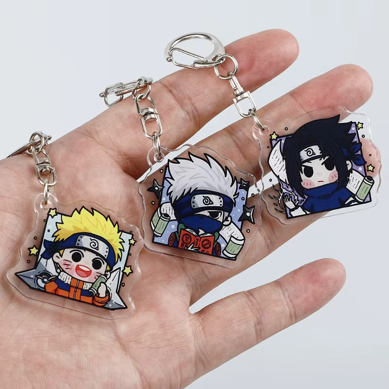 Bandai Naruto Cartoon Anime Acryl-Schlüsselanhänger, Chibi Halbkörper-Anhänger, Unisex - Bild 2