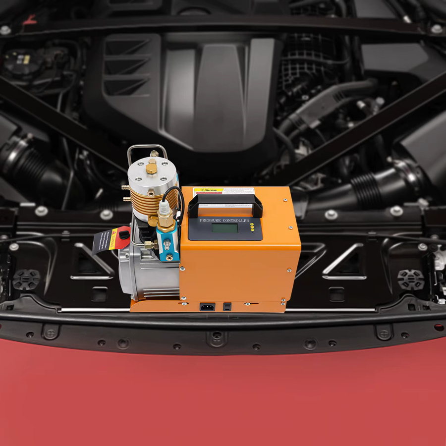 CNCEST Tragbarer PCP-Luftkompressor in Orange mit 1,8 kW und 2800 U/min für industrielle Pipeline-Tests - Bild 2