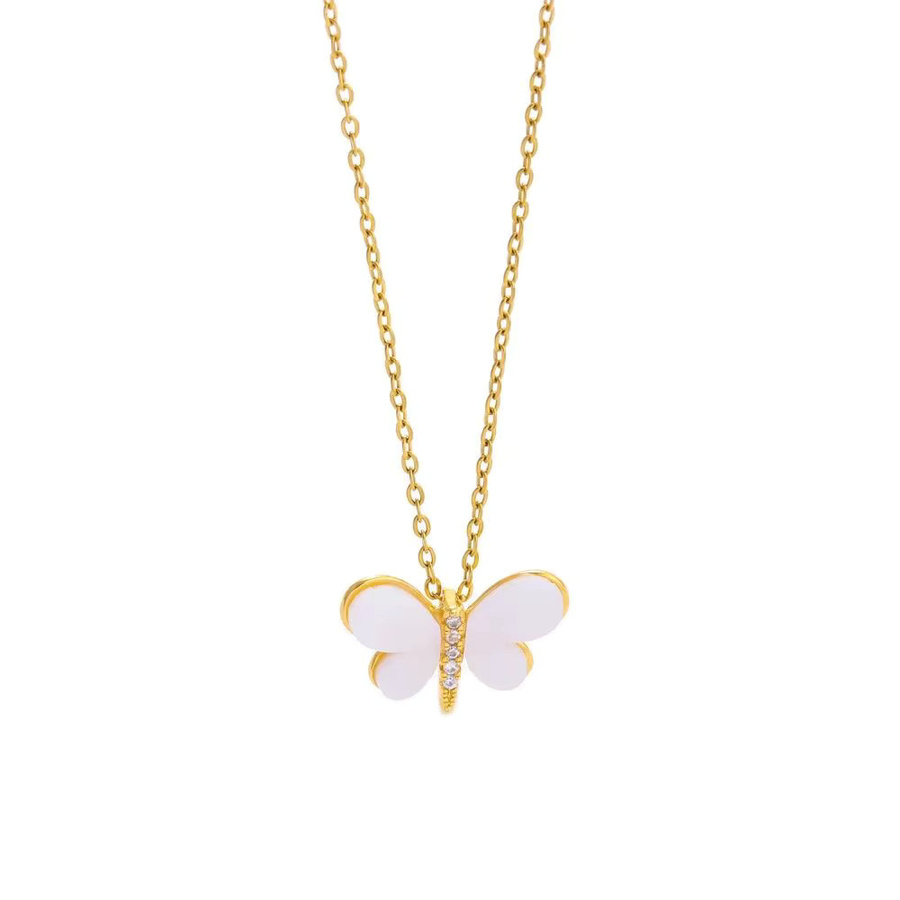 Marisa Halskette Schmetterling Anhänger, Edelstahl, Gold, Damen - Bild 2