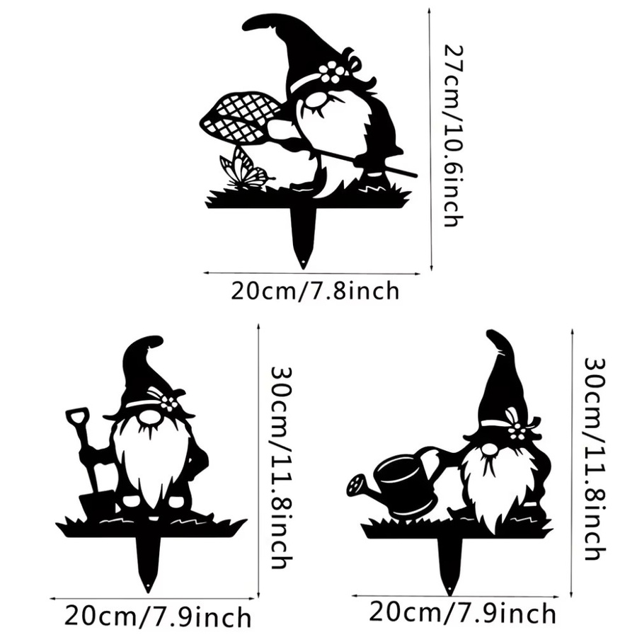 Metall Gartenstecker Santa Silhouette als Weihnachtsdekoration für den Außenbereich - Bild 2