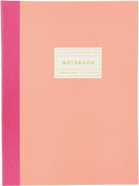 Rico Design Paper Poetry Notizbuch mit Punktraster in Koralle aus Bambuspapier - Bild 1