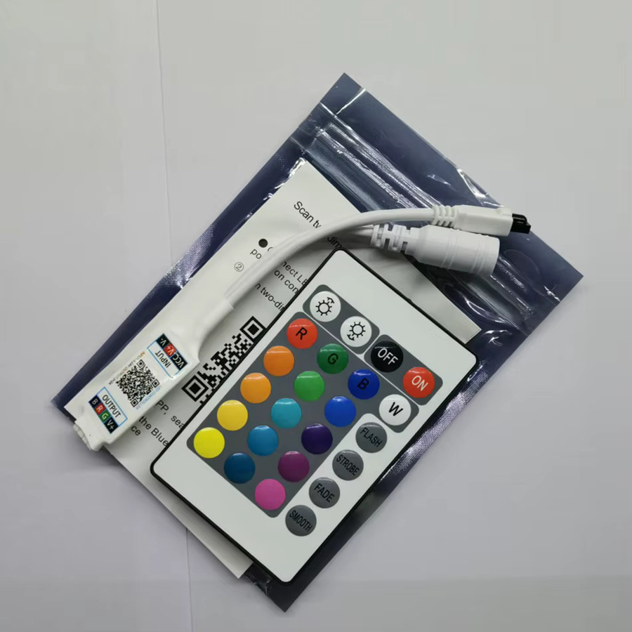 TiaoChongYi LED RGB Smart APP Controller mit Bluetooth für 5050 LED Streifen, DC5V 12V 24V, Schwarz - Bild 3