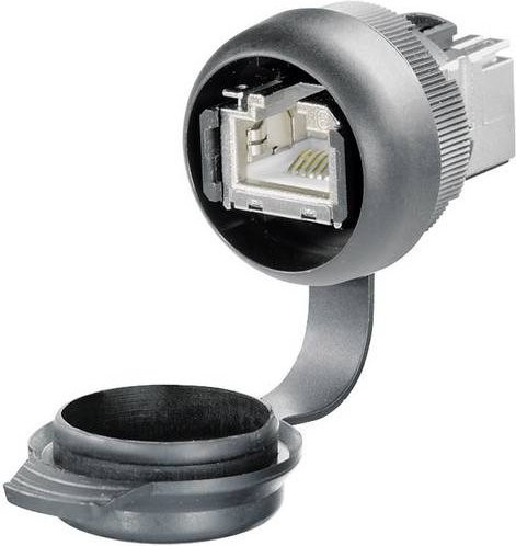 Weidmüller RJ45 Kupplung IE-FCM-RJ45-C Ethernet LAN Schwarz - Bild 1