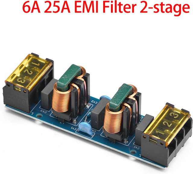 diymore EMI Filter 2-stufiger elektromagnetischer Interferenz-Suppressor für Audio-Verstärker in Multicolour - Bild 1