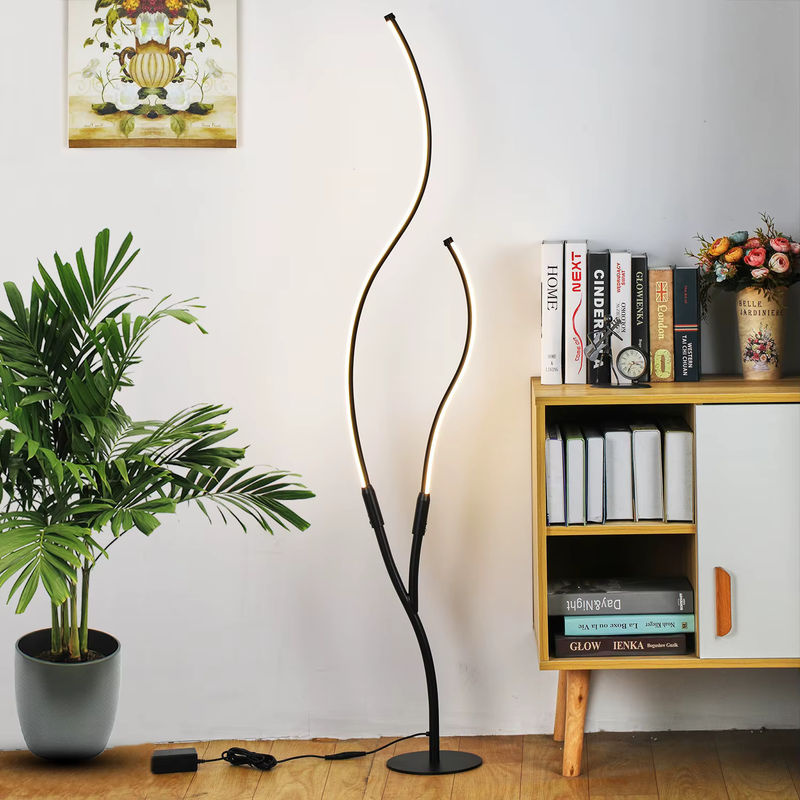 ZCTOP LED-Eckstehlampe im Baumzweig-Design mit Fernbedienung, moderne Stehleuchte aus Metall für Wohnzimmer und Schlafzimmer, Schwarz - Bild 4