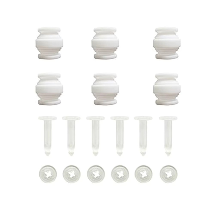 DJI Phantom 3 Gimbal Stoßdämpfung Set mit Gummi Bällen und Schnalle Pins in Weiß, 12-teiliges Kit für Standard und Professional Erweiterte Drohnen - Bild 6