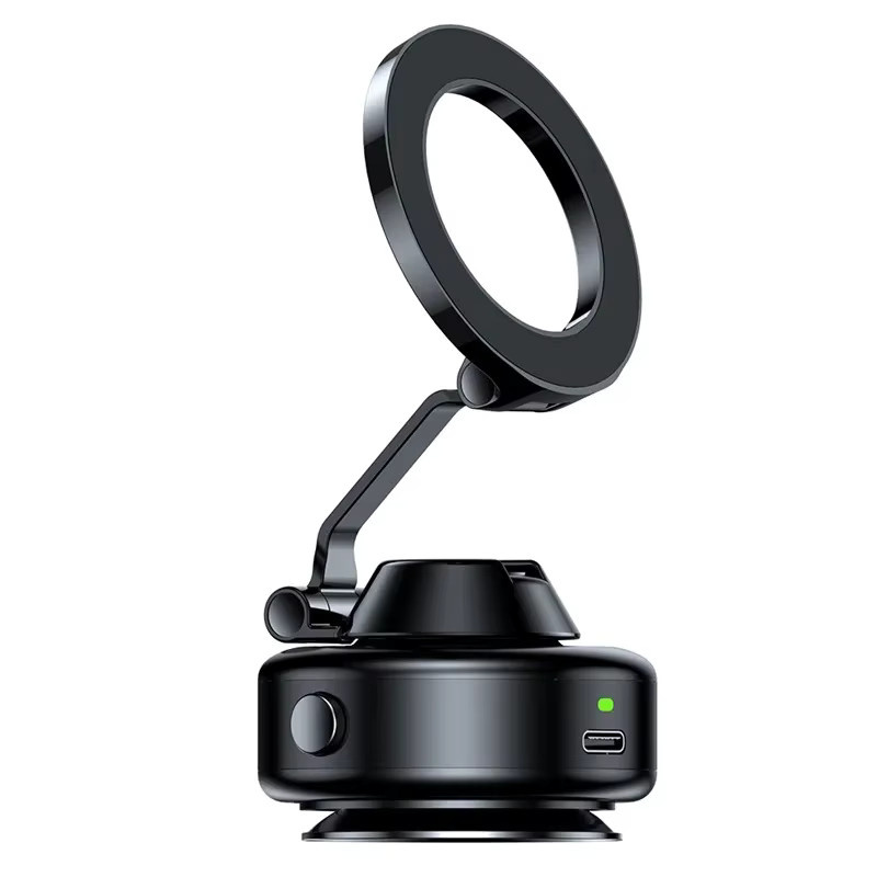 X98 Magnetischer Autotelefonhalter aus Metall mit elektrischem Vakuum, 360 Grad drehbar und faltbar, Schwarz, Universell für iPhone und Samsung - Bild 6