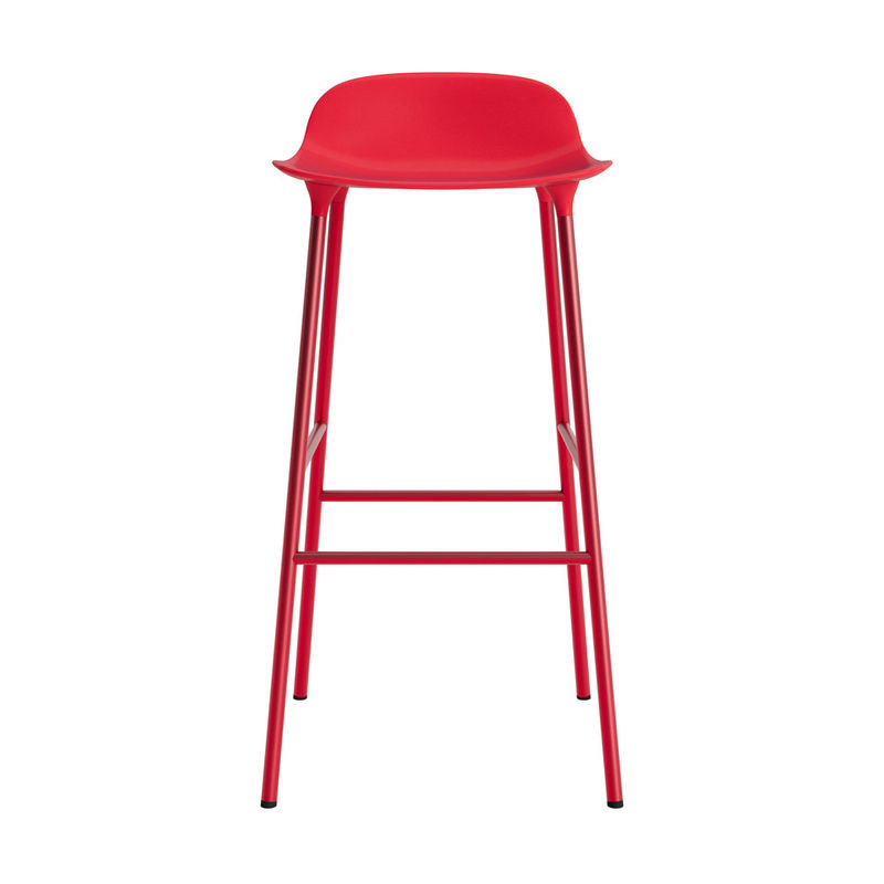 Normann Copenhagen Form Barstuhl mit Metallgestell in Rot im skandinavischen Design - Bild 2