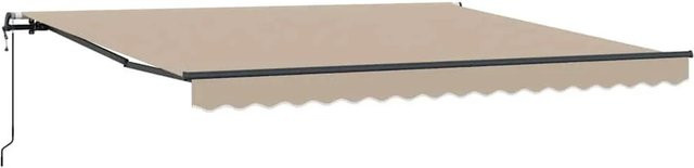 vidaXL Einziehbare Markise Beige aus Aluminium und Polyester B/T: 400 x 300 cm - Bild 1