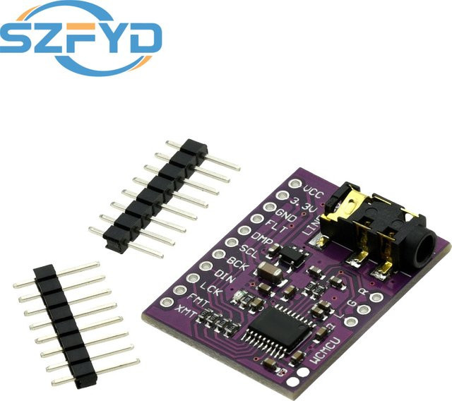 SZYTF PCM5102A DAC Soundkartenplatine pHAT in Lila mit 3,5 mm Stereo-Klinkenanschluss als 24-Bit Digital-Audiomodul für Raspberry Pi - Bild 1