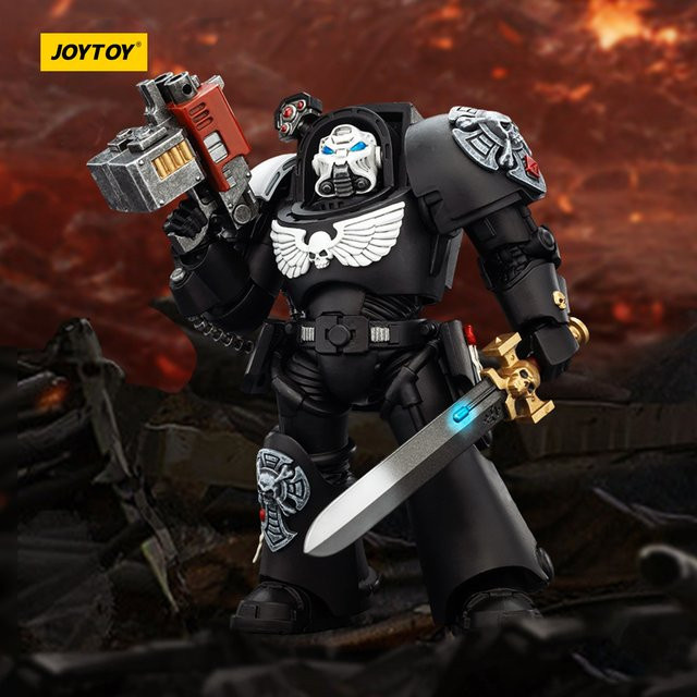 JOYTOY Dark Source Warhammer 40k Raven Guard Terminator, 1/18 Modell, mit Energieschwert & Sturmgewehr - Bild 1