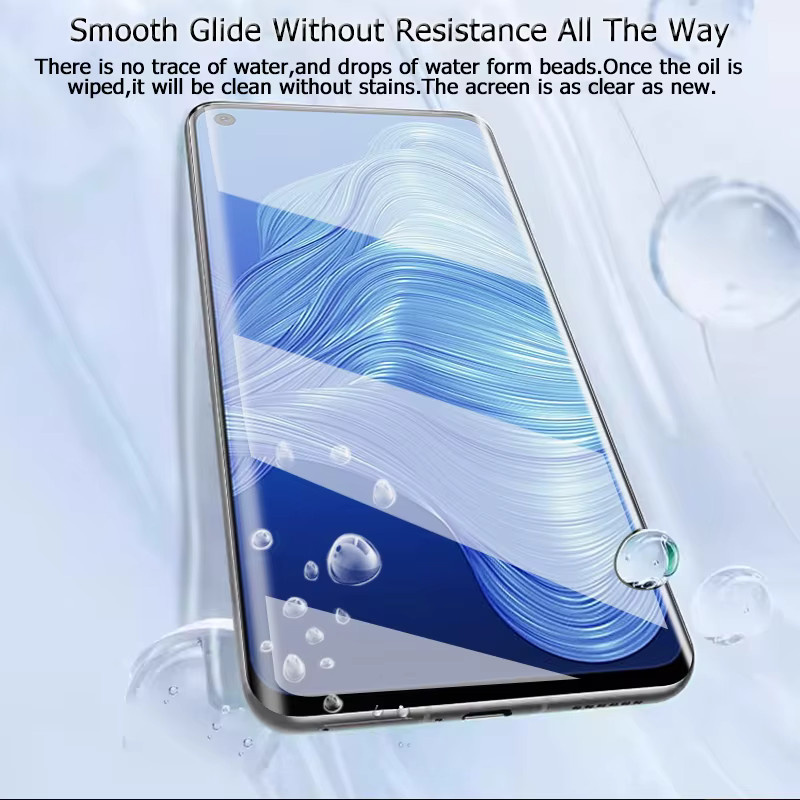 3er-Set gehärtetes Glas für Realme 7 5G, 6,5 Zoll, transparent, Full Coverage Display-Schutz mit Fingerabdruck-Entsperrung - Bild 3