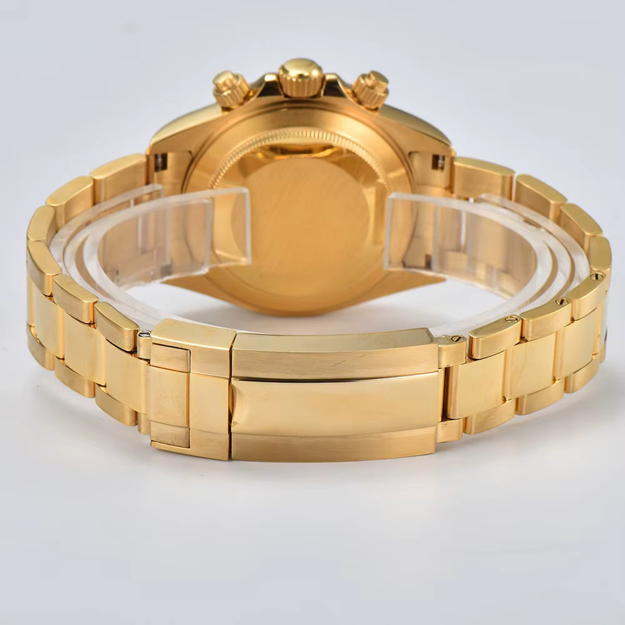 OUMASHI Chronograph, Gold, Edelstahl, 39,3 mm, Herren, 10 ATM - Bild 2