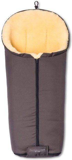 Hofbrucker Kinderwagen Lammfell-Fußsack Iglu in Grau aus Wolle mit OEKO-TEX Standard 100 - Bild 1