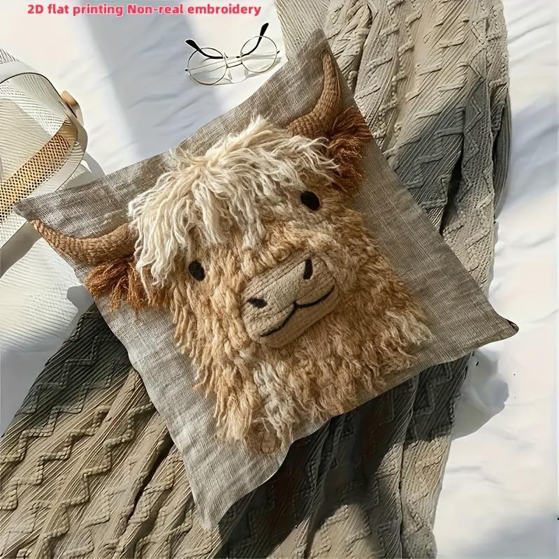 JMG Clothing Kissenhülle mit Hochlandrind-Design, quadratisch, B/B/H: 50 x 50 x 50 cm - Bild 2