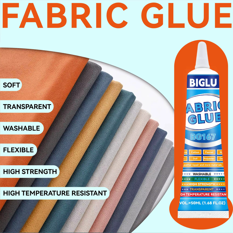 BIGLU Stoffkleber transparent, 50 ml, wasserfester Lederkleber und schnell trocknender Flickenkleber für vielseitige Anwendungen - Bild 4