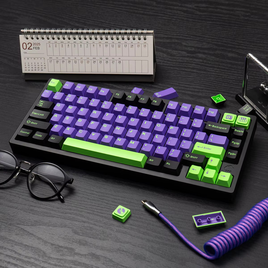 GMK Large Set Tastenkappen Cherry Profil Double Shot PBT für mechanische MX-Tastaturen, ISO Enter 7U, Multicolour - Bild 4