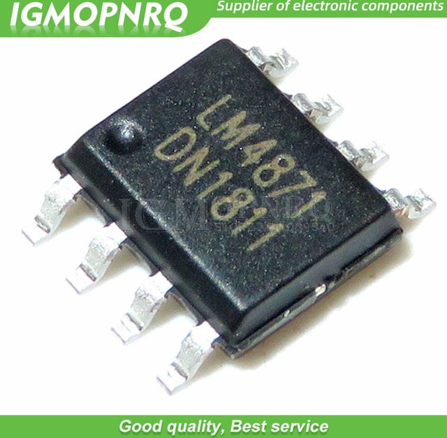 10er Set LM4871MX SOP8 Audio-Leistungsverstärker mit Abschaltmodus in Schwarz - Bild 1