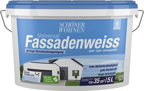Schöner Wohnen Fassadenweiss, matt, weiß, 5 l - Bild 1