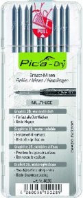 Pica-Dry 4050 Minenset Graphit H, 10-teilig, Länge: 125 mm, Durchmesser: 2,8 mm - Bild 1