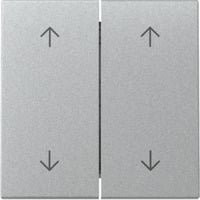 Gira Schalter Wippe zweifach mit Pfeilsymbolen in Silber - Bild 1