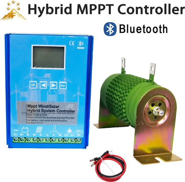 Hybrid Wind-Solar MPPT Controller für Windturbinen und Batterien in Blau - Bild 1