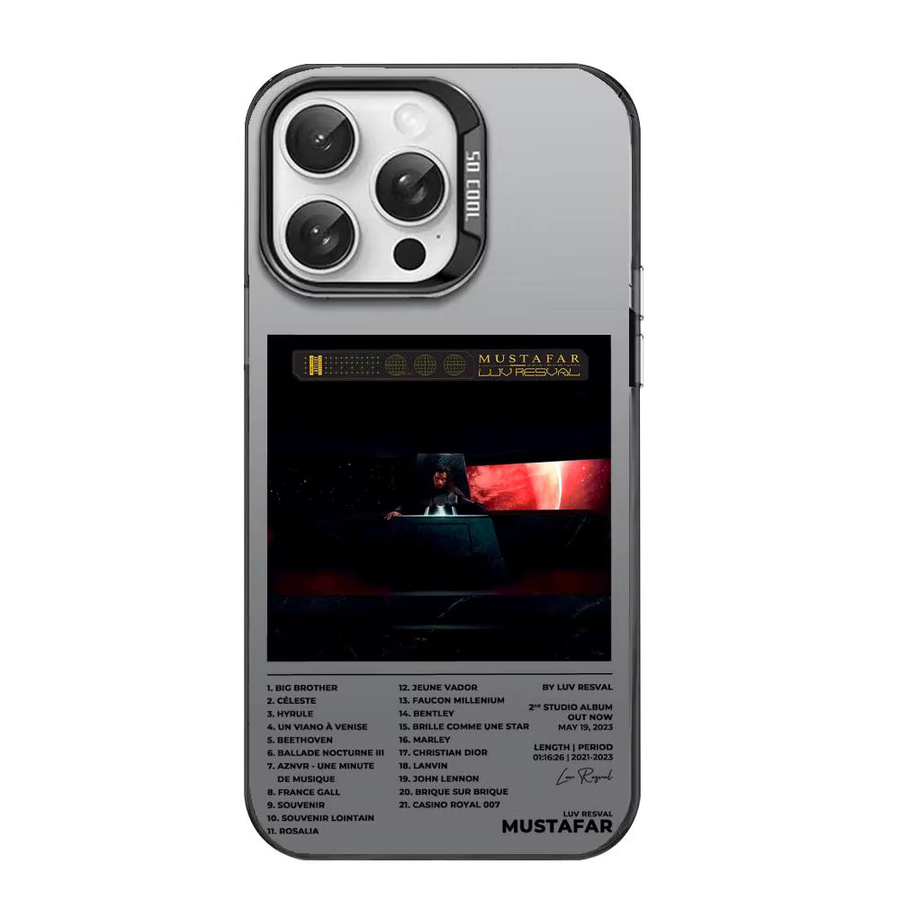 Singer Luv R-Resval Designer Handyhülle für iPhone 11 bis iPhone 17 Pro Max in Schwarz mit Matt Laser Aurora Effekt - Bild 5