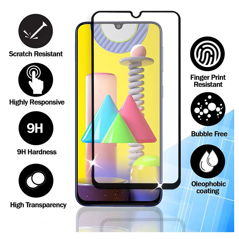 999D Voll gehärtetes Schutzglas für Xiaomi Redmi Note 12 11 10 9 Pro Plus 11T 10S und Redmi 7 8 9 9A in Transparent - Bild 4