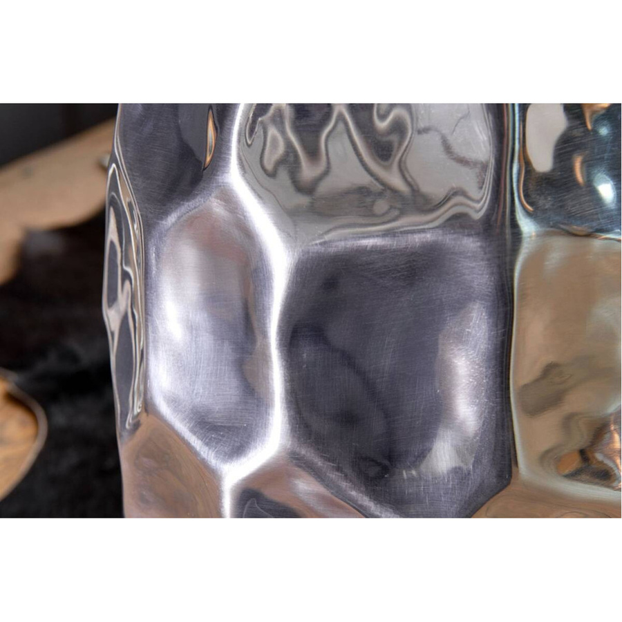 Wohnling Beistelltisch aus Aluminium in Silber, rund und glänzend, B/T/H: 30 x 30 x 47 cm - Bild 4