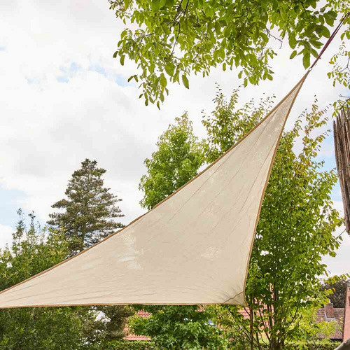 Siena Garden Sonnensegel Solino Quadratisch aus HDPE in Natur/Sand, B/T: 360 x 360 cm - Bild 3