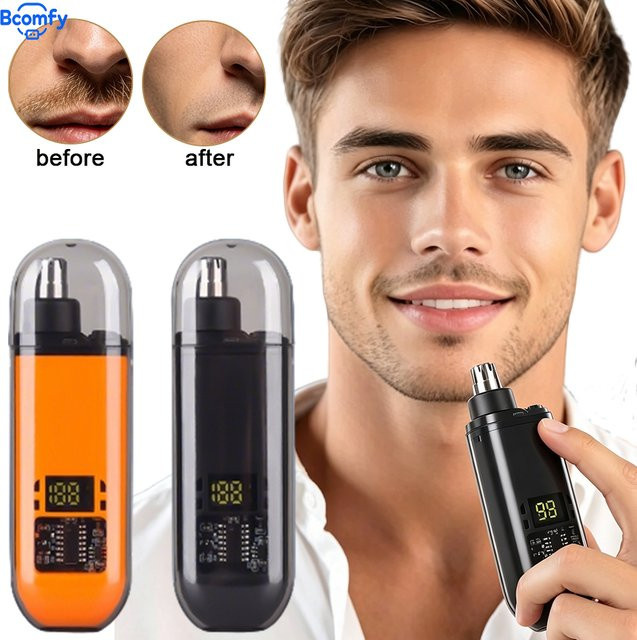 peicon 2-in-1 Nasen- und Ohrentrimmer für Herren, Schwarz - Bild 1