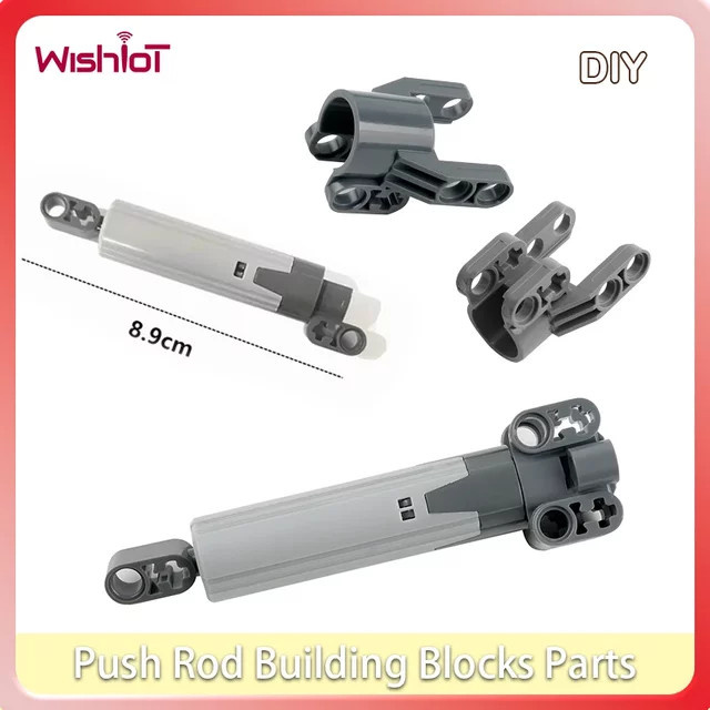 wishiot Schubstange, technische Teile, Linearantrieb, Bausteine, Grau - Bild 1