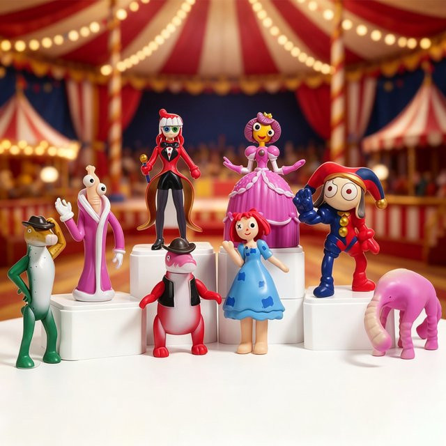 Bandai The Amazing Digital Circus, Anime Cartoon Charaktere Figur, 8-teiliges Set - Bild 1