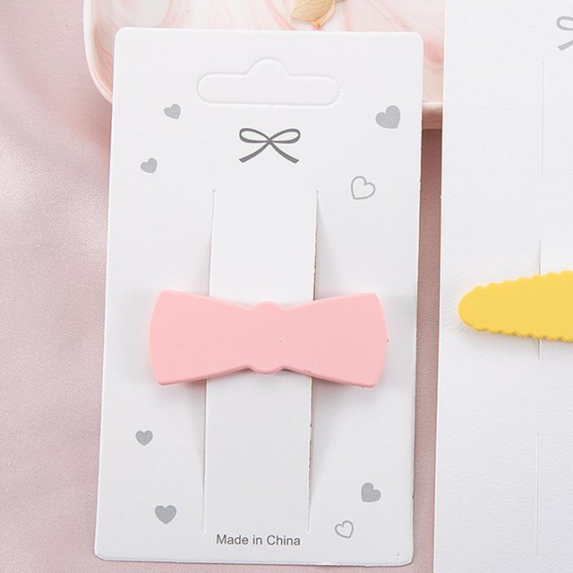 50 Stück MINGXUAN Display Karten mit Schleife aus Kraftpapier in Weiß, B/H: 12 x 7 cm für Schmuck und Haarnadeln Verpackung Tags - Bild 1