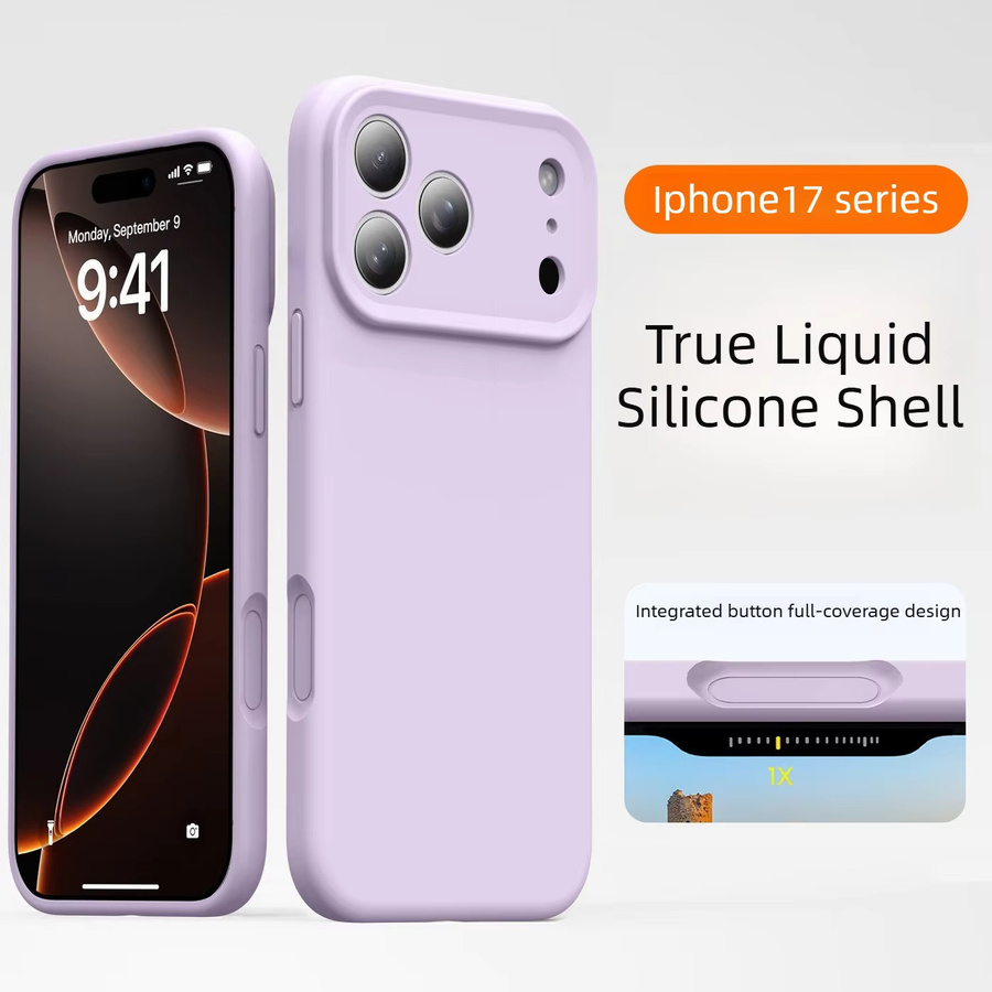 Luxuriöse Flüssigsilikon Handyhülle für Apple iPhone 17 Pro Max und iPhone 17 Pro mit Sturzschutz und spezieller Kamera-Taste - Bild 2