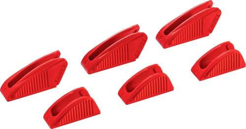 Knipex 86 09 250 V01 Schonbacken aus Kunststoff, 3 Paar, Farbe Rot - Bild 1