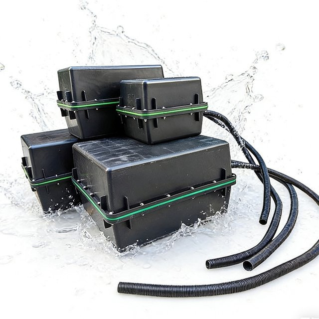 PVSO Wasserdichte Anschlussbox und Isolationsbox für Solarbatterien in Schwarz - Bild 1