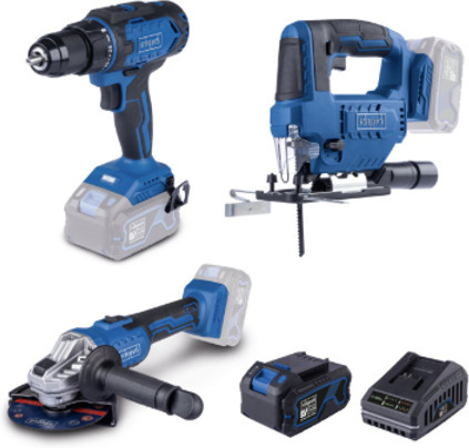 Scheppach Akku-Maschinen-Set C-JAD 3-tlg. in Blau - Bild 1