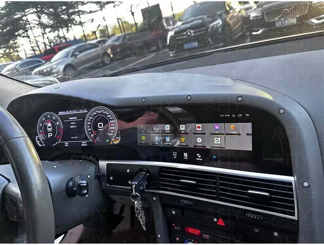 YANFU Multimedia Player für Audi A6 A6L C6 4F 2005-2012 mit LCD Digital Instrument Dual Screen, CarPlay und Android Auto, Schwarz - Bild 1