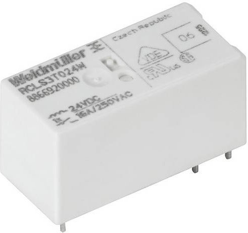 Weidmüller Steckrelais RCL314005W in Weiß, 5 V/DC, 16 A, 1 Wechsler, 20 Stück - Bild 1