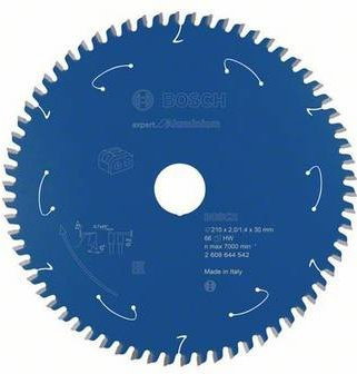 Bosch Expert Kreissägeblatt für Aluminium, Metall, Kunststoff und Holz, Durchmesser: 210 mm, Bohrung: 30 mm, 66 Zähne, Carbide Tipped, Blau - Bild 1