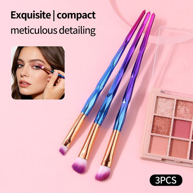 KOSSHOW Make-up-Pinsel-Set, 3-teilig, blau, Augen - Bild 1