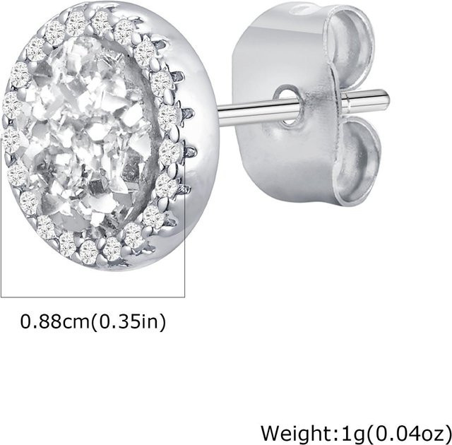 Lucky Star Jewelry Ohrstecker Edelstahl, Zirkonia, Schwarz, Unisex - Bild 1