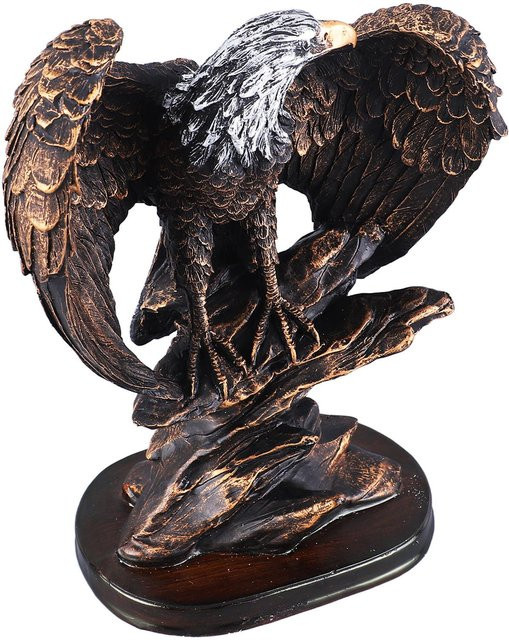 OutsideWorld Adlerstatue aus Kunstharz im Retro-Stil in Bronze und Schwarz - Bild 1