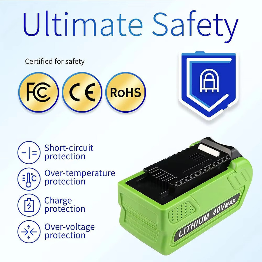 Greenworks 40V G-Max Lithium-Ionen-Ersatzakku 8,0Ah für Rasenmäher und Elektrowerkzeuge - Bild 3