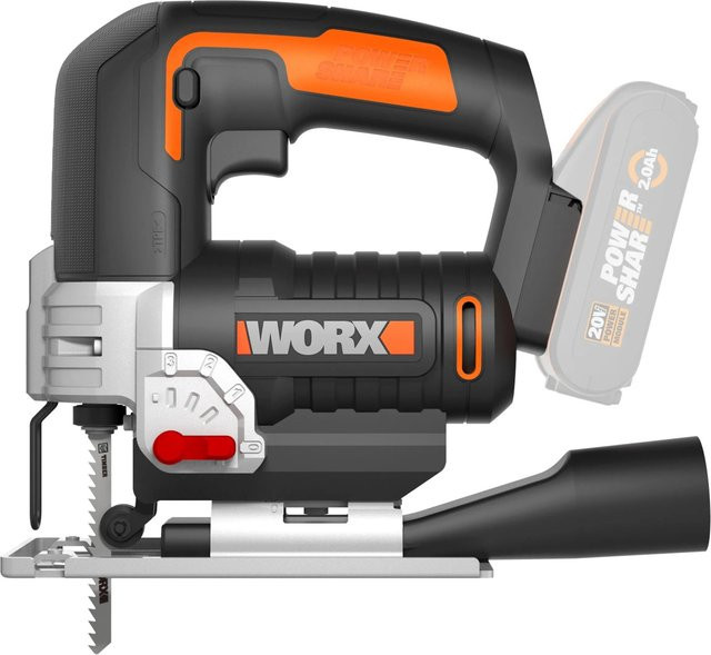 Worx Akku-Stichsäge WX543.9 PowerShare 20 V Solo in Schwarz-Orange - Bild 1