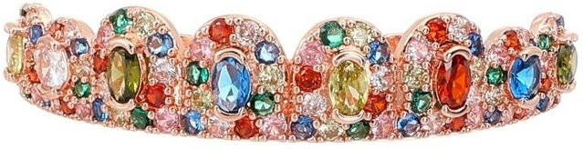 madis Grillz Kappen Set, Regenbogen, Messing, Roségold, Unisex - Bild 1